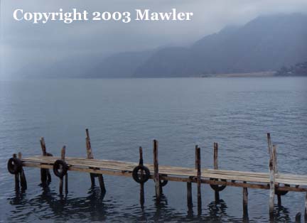 Dock at Panajachel on Lago Atitlan, Guatemala